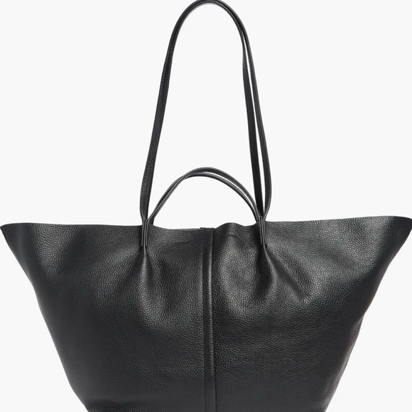 ALL SAINTS Leather Hannah Tote Bag- Black